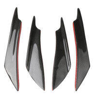 4Pcs หรือรถ EVO Racing Winglet คาร์บอนสี Universal ชุด Air Aerodynamic รถจักรยานยนต์อุปกรณ์เสริมสำหรับ Nmax R15 Aerox Sniper150 CBR CB 150r Genio คลิก RS150 R3 R6 R1 RC200 NINJA RS200 Z200S