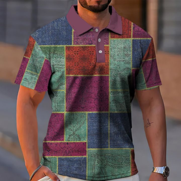 fashion-printed-plaid-polo-shirt-men-summer-vintage-short-sleeve-t-shirt-large-size-polo-shirt-for-men-comfortable-mens-clothing