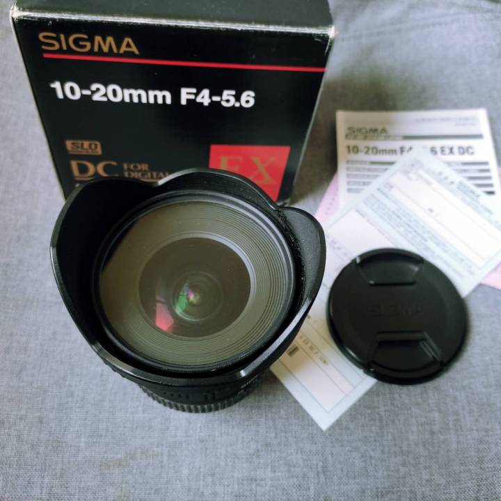 เลนส์กล้องsony-sigma-10-20mm-f-4-5-6-ex-dc-hsm-สภาพเลนส์ใส-นอนตู้-for-sony-apsc