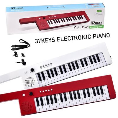 37 Keys Keyboard Piano Portable Kid Electronic Organ With Strap Stereo Musical Instrument Rechargeable For Professional Learning