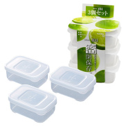Set 3 hộp chia thực phẩm Inomata Nhật Bảnkháng khuẩn, dùng lò vi sóng