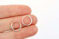 Silver thai  plain silver  HOOPS เครื่องประดับเงินแท้925 ต่างหูแบบห่วง