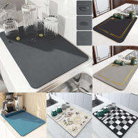 ห้องครัว Super Absorbent Pad Diatomite Drying Dishes Drain Mat สำหรับอ่างล้างจานเคาน์เตอร์ Protector Placemat สำหรับห้องน้ำ Mat