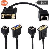 RJ45 to VGA Extender Male to LAN CAT5 CAT6 RJ45 Network Ethernet Cable Female Adapter Computer Extra Switch Converter