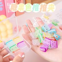 Staples Paperclip Mini Color Paper Clip Candy Transparent Metal Documents Bookmarks File Index Page Holder Clamp Office School