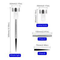 ร้อน10ชิ้นล็อต Led พลังงานแสงอาทิตย์โคมไฟสนามหญ้ากันน้ำภูมิทัศน์แสงสีขาวอบอุ่นสีขาวกลางแจ้ง P Athway สแตนเลส RGB สวนชั้นไฟ