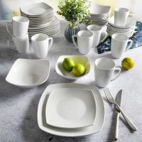 Gibson Home Everyday Square Expanded 40-Piece Dinnerware Set Plates Sets For Home  Dinner Set  Dishes And Plates Sets