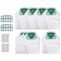 For VK200 FP200 Parts for Kobold Vacuum Cleaner Bag Replacement Filter 8 VK200 Bags+2 HEPA Filters+12 Fragrances