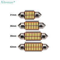 Aitemay ไฟ LED C10W C5W ดวง Canbus,หลอดไฟ LED 31มม. 36มม. 39มม. 41มม. ไฟอ่านหนังสือไฟส่องภายในป้ายทะเบียนสีขาวข้อผิดพลาดฟรี5000K 5ชิ้น