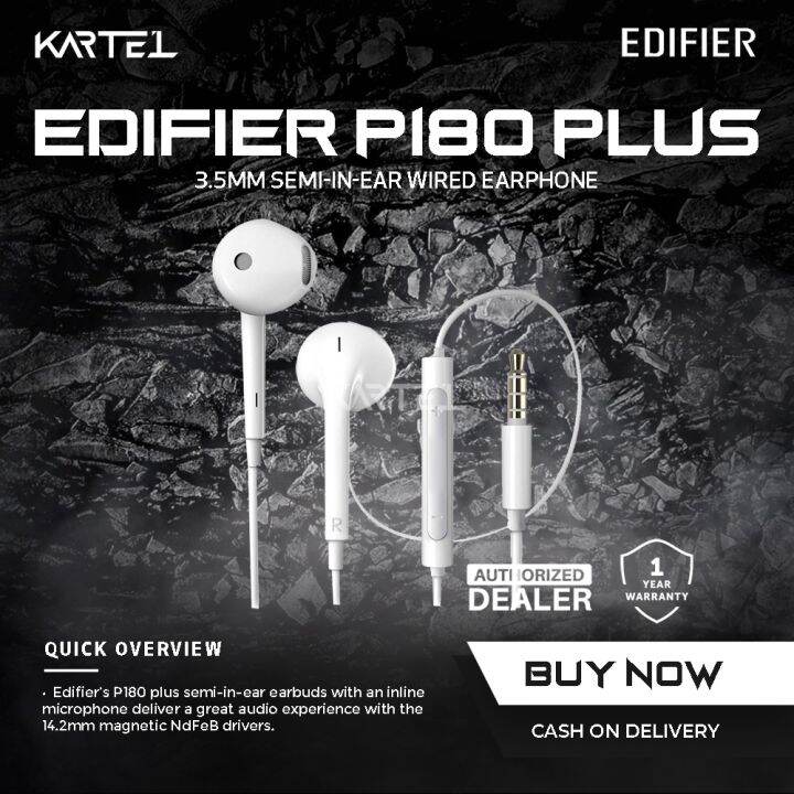 Edifier P180 Plus Earphones Easy Music Control And Receive Calls Via in ...