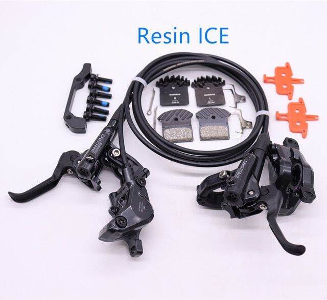 SHIMANO DEORE M6100 2 Piston Brake Set With G03A Resin Brake Pads