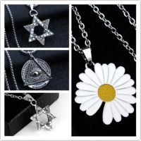 Necklace Daisy Accessories Mens Retro Hip Hop Necklace Women Fashion Gift Six Pointed Star Double-sided Pendant 【JULY]