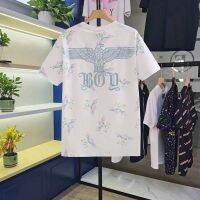 เสื้อยืดแขนสั้นพิมพ์ลายนกอินทรี Boy London ชายและหญิงรอบคอหลวมลำลองแขนสั้น2023สไตล์เกาหลีของแท้จากอังกฤษ