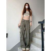 ✉✁ DaDulove? New American Tide Brand Ins Overalls Loose Niche Wide-leg Pants Multi-pocket Womens Casual Pants