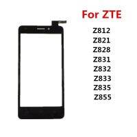 หน้าจอสัมผัสสำหรับ ZTE Z831 Z835 Z833 Z832 Z812 Z821 Z828 Z855เซ็นเซอร์ดิจิตอลแผงด้านหน้าจอแสดงผล LCD ชิ้นส่วนซ่อมแก้วออก