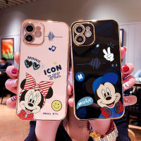 เคสนิ่มสำหรับ Redmi Note 11 Pro 5G 11S 4G น่ารักเป็นคู่หวานมิกกี้มินเน่เมาส์ชุบผิวเรียบสะท้อนแสง