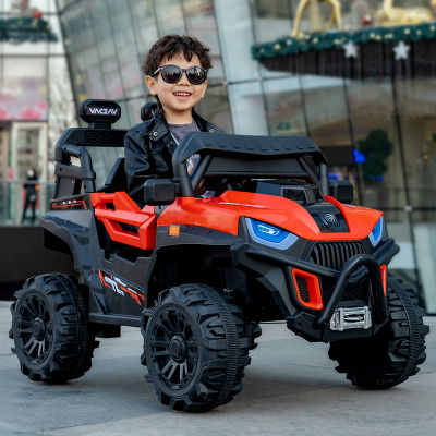 JEEPรถแบตเตอรี่เด็ก ของเล่นเด็ก4X4 (ทรงสวย คันใหญ่ หน้านิยม | 5 Motors | Full Option มือถือ+รีโมต+Bluetooth) รถแบตเตอรี่เด็กขายดี