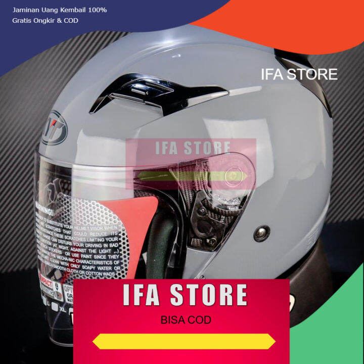 KYT HELM VENOM OPEN JUNIOR SOLID / GORILA GREY GLOSSY / HELM ANAK IFA