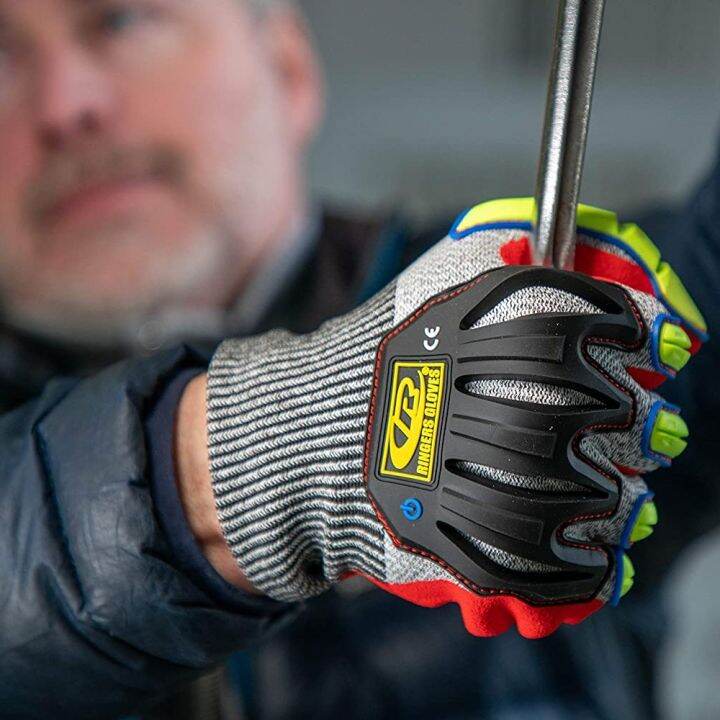 Ringers Impact Safety Gloves Cut and Impact Resistant Work Gloves