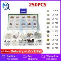 【CW】 250Pcs/Box 10 SMD Tactile Push Car Tablet Momentary Assortment Set