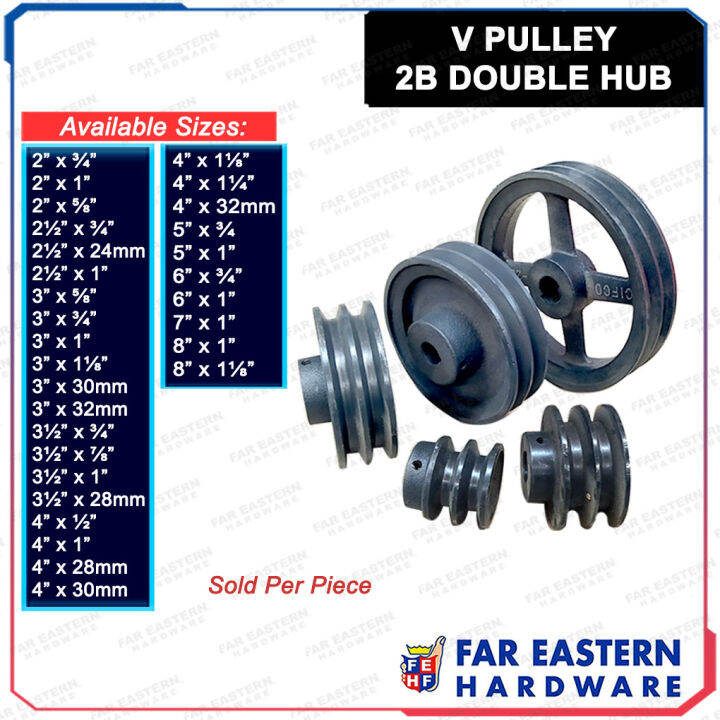V Pulley Double Hub 2B 1" 2" 3" 4" 5" 6" 7" 8" Lazada PH