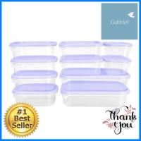 ชุดกล่องอาหาร SET 20 ชิ้น รวมฝา KECH สีม่วงFOOD CONTAINER WITH LID SET KECH PURPLE 20PCS **คุ้มที่สุดแล้วจ้า**