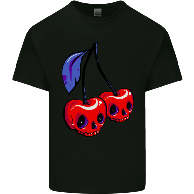 Cherry Skulls Mens Cotton Tshirt Tee