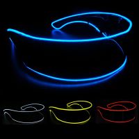 LED Luminous Glasses Halloween Glowing Neon Christmas Party Bril Flashing Light Glow Sunglasses Glass Festival Supplies Costumes