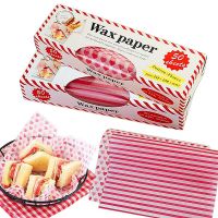 50pc Wax Paper Food Picnic Paper Oil-proof and Waterproof Paper Liner Wrapping Paper  Suitable for Sandwich Burger Food Basket