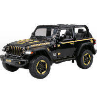 JEEP Wrangler โมเดลรถโลหะผสมขนาดใหญ่เสียงและแสงดึงกลับรถของเล่นเด็กโลหะจำลองโมเดลรถตกแต่ง 2023