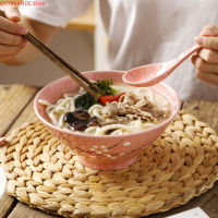 Japanese and Wind 7-inch Bowl Ho Ramen Sushi Ho Noodle Bowl Creative Large Snowflake Porcelain Flower Dinner Ware