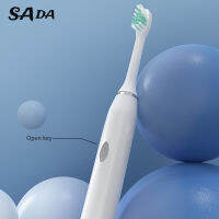 SADA ถ้วยกลวงสำหรับผู้ใหญ่ผมนุ่มแปรงสีฟันไฟฟ้าใช้ในครัวเรือนแบตเตอรี่แห้งแปรงสีฟันไฟฟ้าคู่