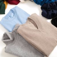 Mens Sweaters Cashmere Blend Knitting V-neck Pullovers Hot Sale Spring&amp;Winter Male Wool Knitwear High Quality jumpers Clothes