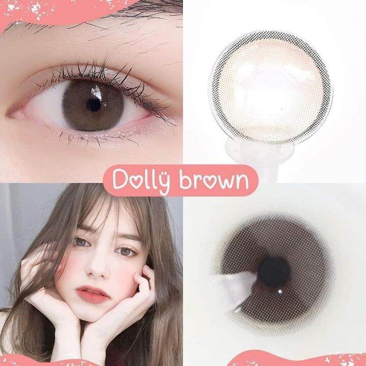 ขายดีที่1-มีค่าสายตา-wink-mini-dolly-gray-brown-สุดปัง-คอนแทคเลนส์-รายเดือน-มีอย-แถมตลับฟรี-เลนส์นิ่ม-สวยปังมาก