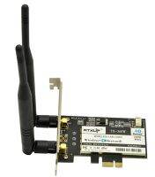 Atheros AR5B22 Dual-Band 300Mbps PCI Express อะแดปเตอร์ WiFi ไร้สายพร้อมบลูทูธ4.0 + เสาอากาศ2x5dBi สำหรับ WIndows 7/8/8.1