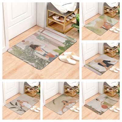 Oil Painting Beauty of a woman Doormat Washable Kitchen Carpet Home Decoration Living Room Bedside Soft Rug Non-Slip Bath Mat