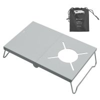 、‘】【； Portable Folding Camping Table Aluminum Alloy Table Gas Stove Stand Foldable Heat Insulation Lightweight For Travel Backpacking