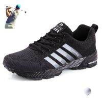 Unisex Plus Size 35-48 Golf Sneakers Breathable All Seasons Outdoor Golf Training Shoes Green Blue Men Women Leisure Golf Shoes