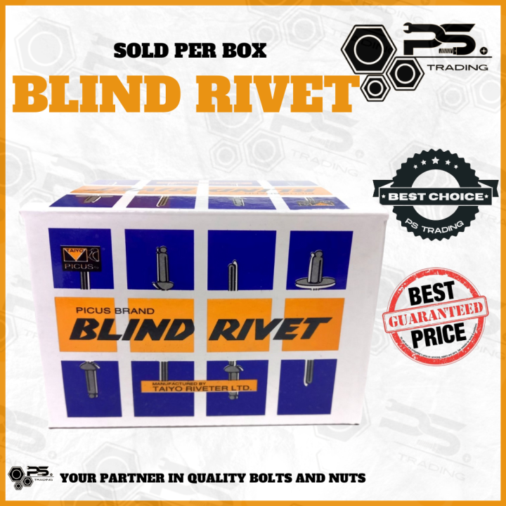BLIND RIVETS (SOLD PER BOX) 1/8 5/32 3/16 Lazada PH