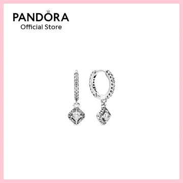 Square sparkle deals hoop earrings pandora