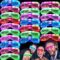 Led Glasses Luminous Light Neon Flash Sunglasses Birthday Wedding Glow In The Dark Party Supplies Halloween Party Photo Props