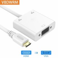 ◈✕℡ Mini HDMI To VGA Cable 1080P Video Converter With USB Power Port Male To Female Adapter for Tablet Laptop Cameras