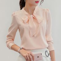 ♣❈┋ Spring 2020 Korean Women White Shirt Casual Long Sleeve Shirt Woman Streetwear Slim Chiffon Blouse Elegant Office Ladies Tops