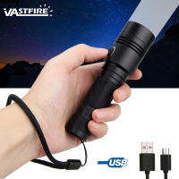 VASTFIRE 10วัตต์800lm LED USB ชาร์จทหารไฟฉาย IP65ไฟฉายล่าสัตว์โคมไฟ4โหมดสูงต่ำแฟลช-Sos