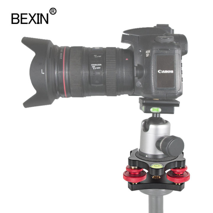 tripod-speedy-leveling-base-leveler-adjusting-base-panning-level-plate-with-bubble-level-for-canon-nikon-dslr-camera-tripod