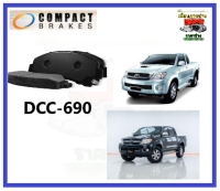 ?ผ้าเบรคหน้าCOMPACT  รุ่น TOYOTA : HILUX VIGO 2.5 / 3.0 2WD ตัวเตี้ย ปี 04-08(DCC690)