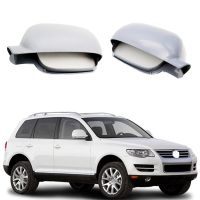 เคสกันกระแทกกระจกมองหลังภายนอกสำหรับ VW Touareg 2002 2003 2004 2005 2006กระจกมองหลังฝาครอบกรอบรองพื้น