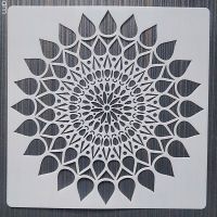 30*30ซมเรขาคณิต Mandala DIY ลายฉลุภาพฝาผนังเฟอร์นิเจอร์สมุดภาพระบายสีลายนูนแม่แบบอัลบั้มตกแต่งผู้ปกครองและลายฉลุ