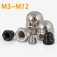 Hex Acorn Cap Nuts M3 M4 M5 M6 M8 M10 M12 Carbon Steel Ni-plated/Black Zinc Plated Hexagon Cap Nuts Dome Cover Nuts Acorn Nuts