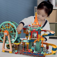 Children Assembling Building Blocks Ferris Wheel Slide Castle Baby Early Childhood Education Educational Toys Boys And Girls